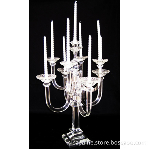 Nine Heads Crystal Candle Holder